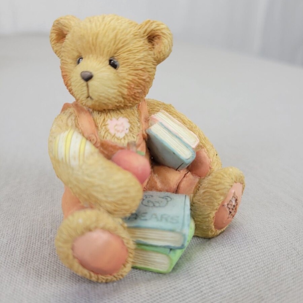 ❤️ SETH - Cherished Teddies - Books and Apple - BOXED & ready to gift! 🎁💝💕
